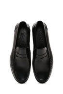 Men's Black Leather Classic Loafer | Derimod