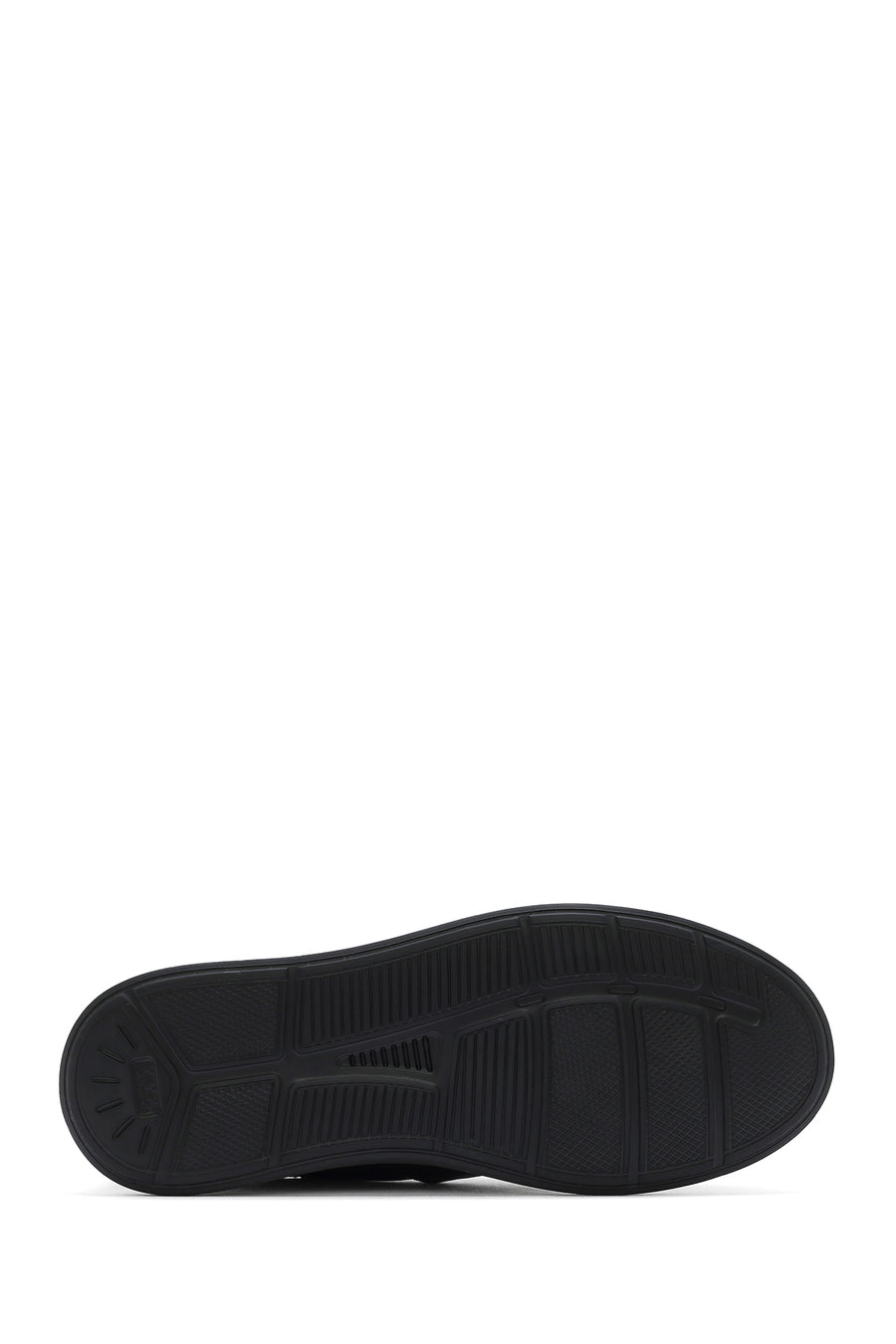 Men's Black Lace-up Leather Sneaker
