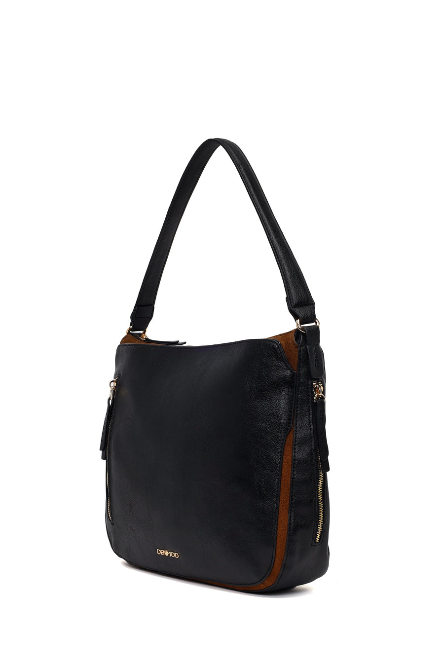 Woman Black Long-Strap Shoulder Bag