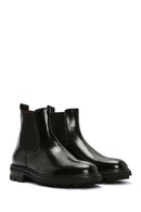 Men's Black Leather Chelsea Boots | Derimod