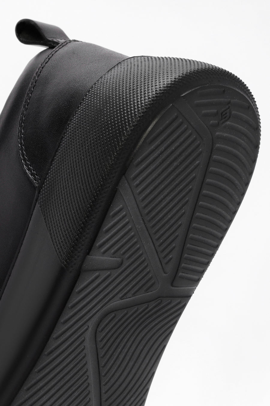 Erkek Siyah Bağcıklı Deri Sneaker