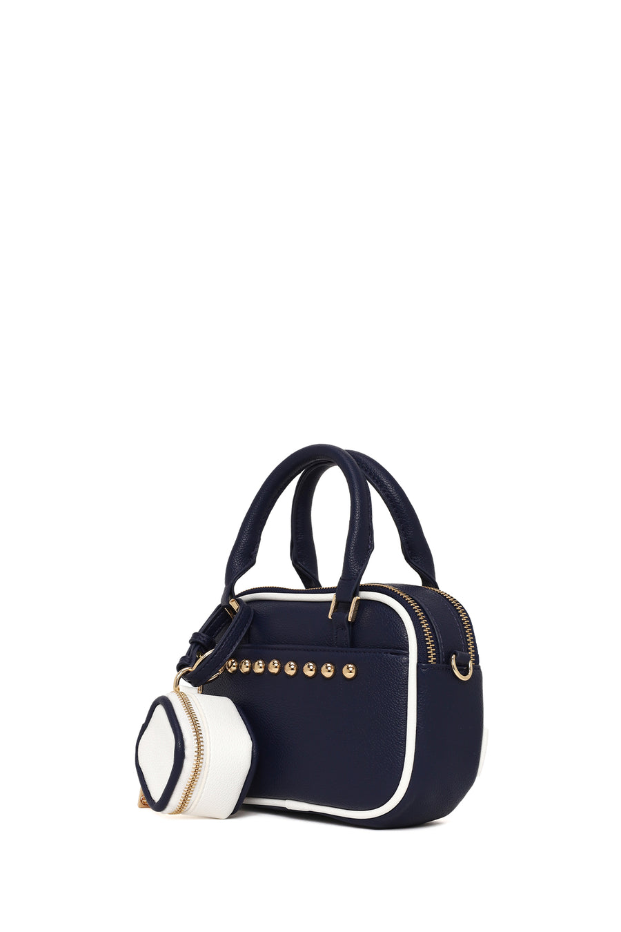 Woman Navy Long-Strap Shoulder Bag