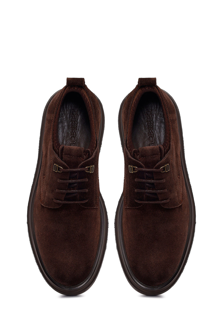 Male Brown Lace-up Suede Casual Shoes