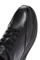 Men's Black Lace-up Leather Sneaker | Derimod