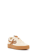 Woman Beige Lace-up Sneakers | Derimod