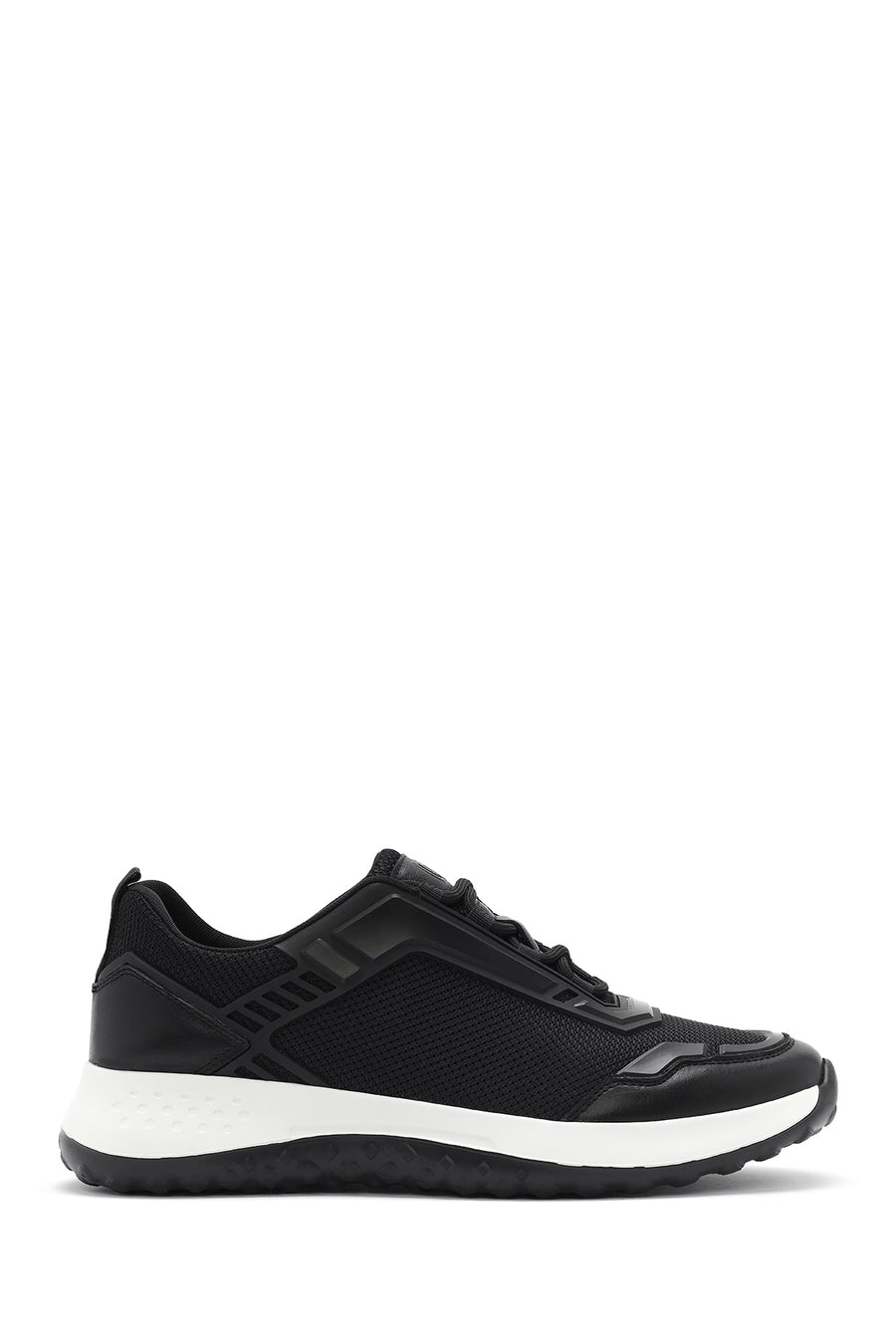 Men's Black Lace-Up Thick Sole Sneaker 25SFD69516F | Derimod