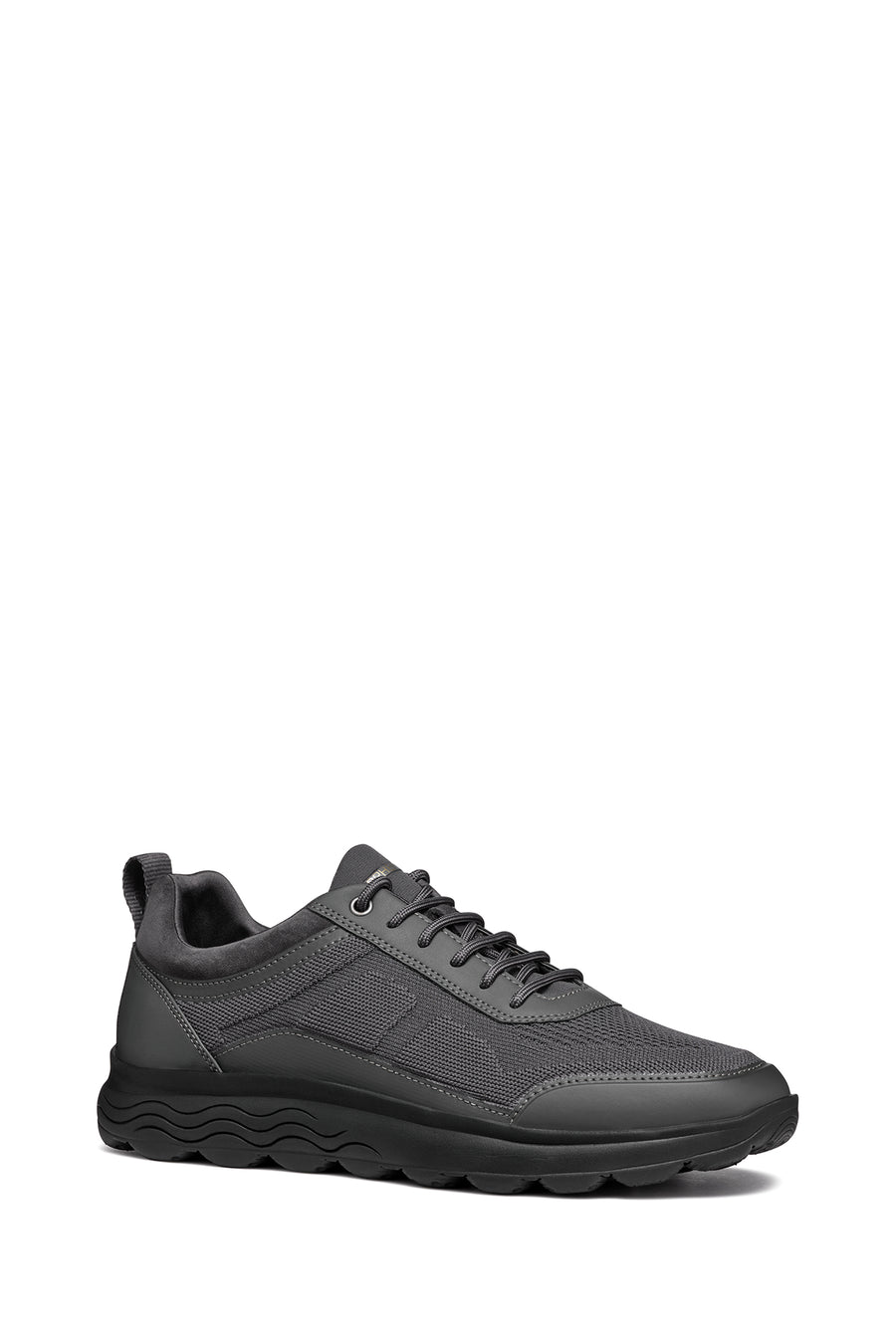Geox Erkek Gri Spherica Bağcıklı Deri Sneaker
