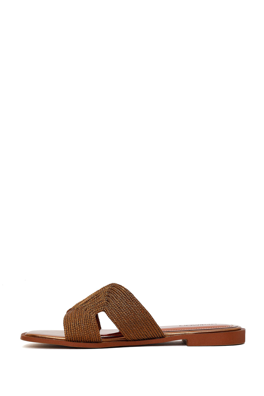 Woman Bronze Metallic Slipper
