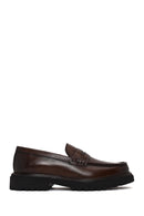 Male Brown Leather Casual Loafer | Derimod