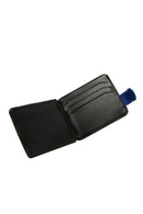 Men's Black Blue Leather Card Holder | Derimod