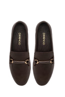 Kadın Kahverengi Toka Detaylı Deri Maskülen Loafer | Derimod