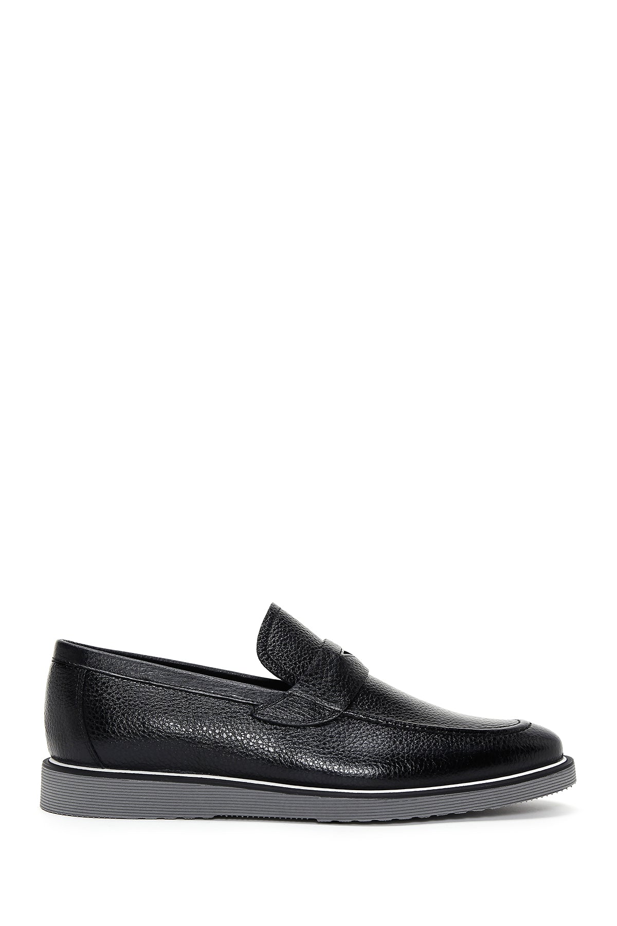 Men's Black Leather Casual Loafer 24SFD6001FT | Derimod