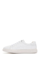 Women's White Leather Sneaker | Derimod