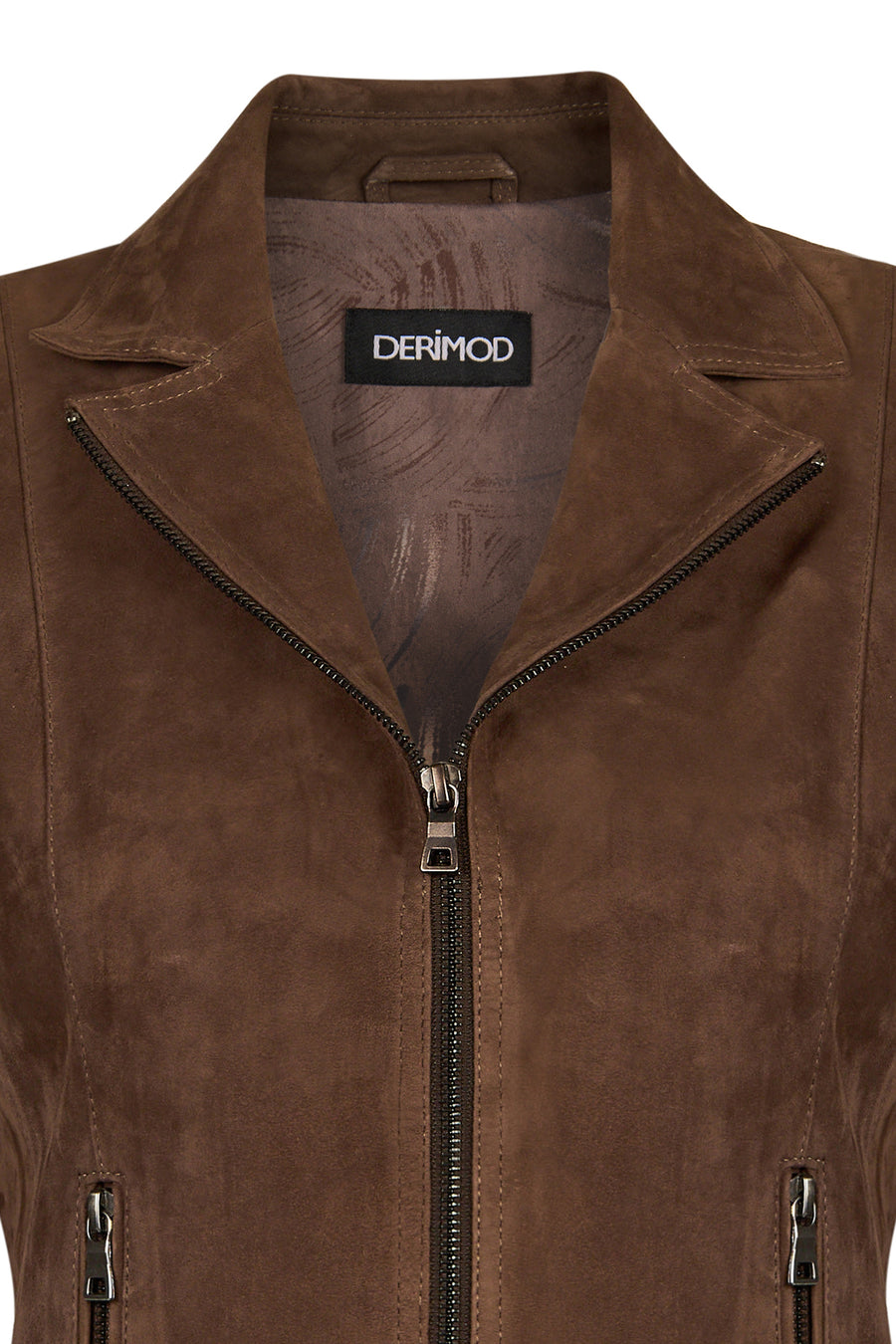 Lara Woman Brown Short Suede Jacket