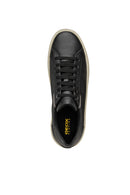 Geox Men's Black Affile Lace-Up Leather Sneakers | Derimod