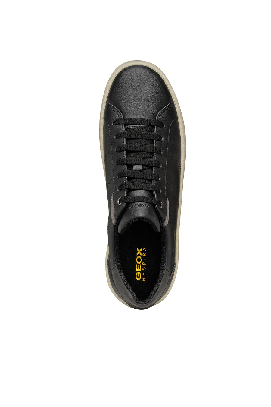 Geox Erkek Siyah Affile Bağcıklı Deri Sneaker