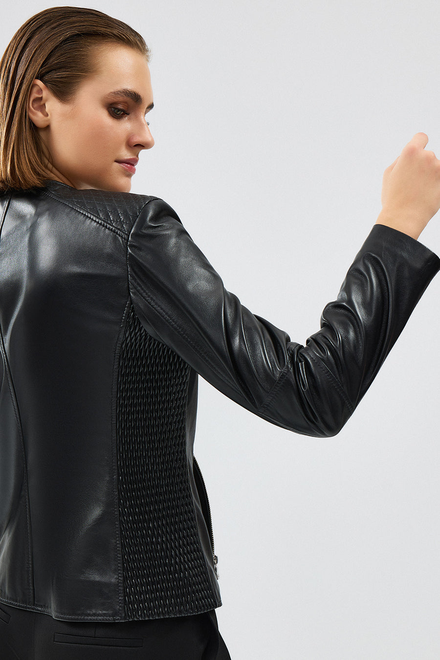 Irina Women's Black Leather Jacket