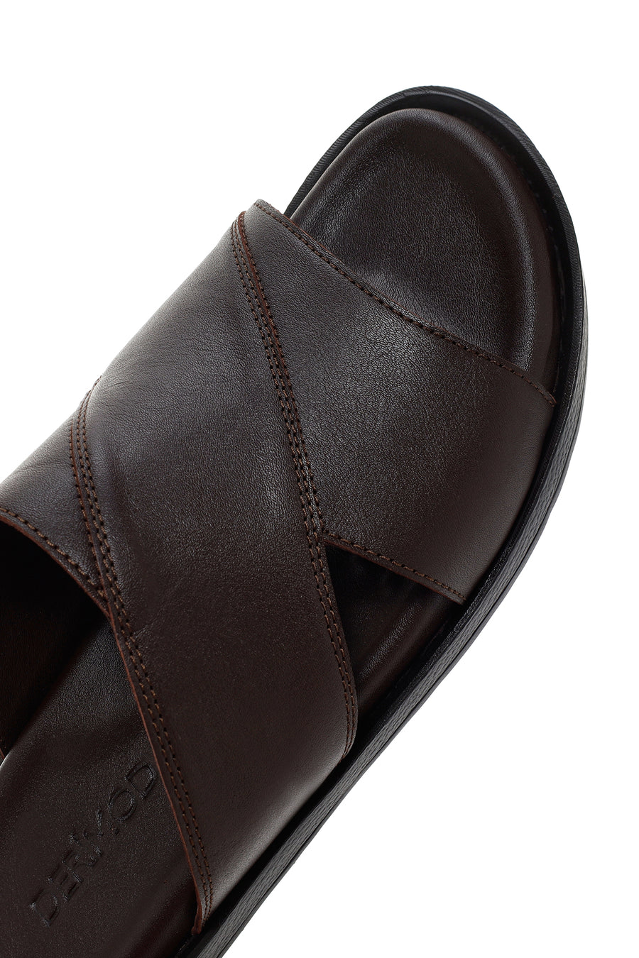 Men's Brown Leather Slippers
