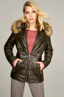 Lucca Women's Leather Jacket | Derimod