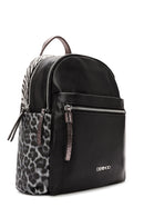 Women's Black Leopard Backpack | Derimod