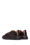 Men's Brown Leather Thick Sole Sneaker | Derimod