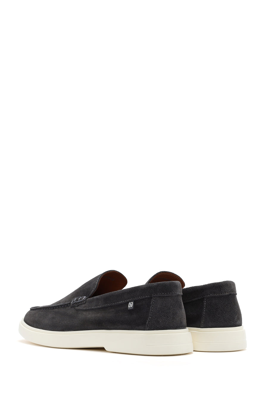 Erkek Gri Süet Deri Casual Loafer