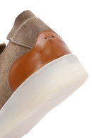 Men's Beige Suede Leather Sneaker | Derimod