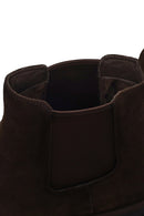 Male Brown Thick-Soled Suede Casual Chelsea Boots | Derimod