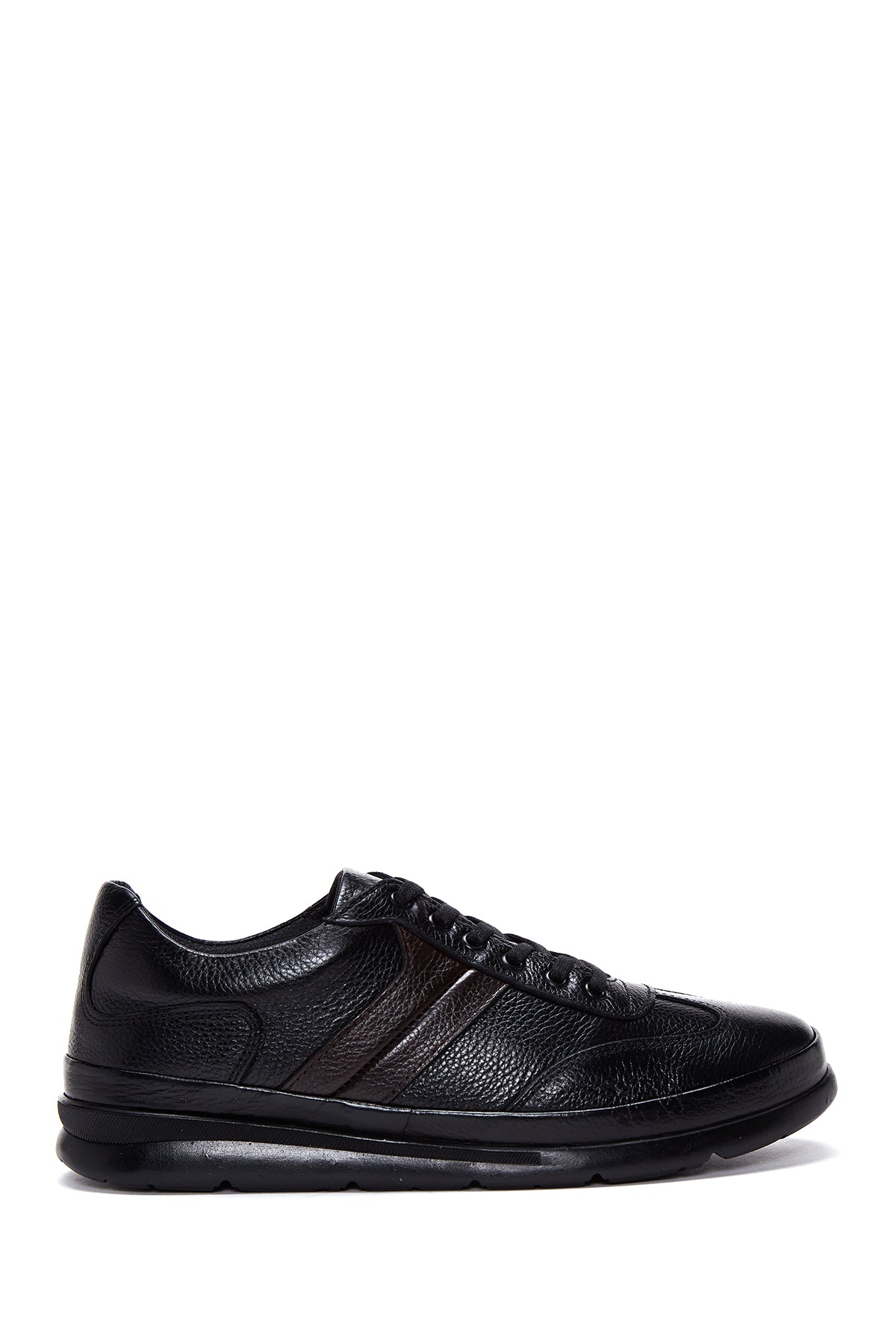 Men's Black Leather Sneaker 23WFD6900FT | Derimod