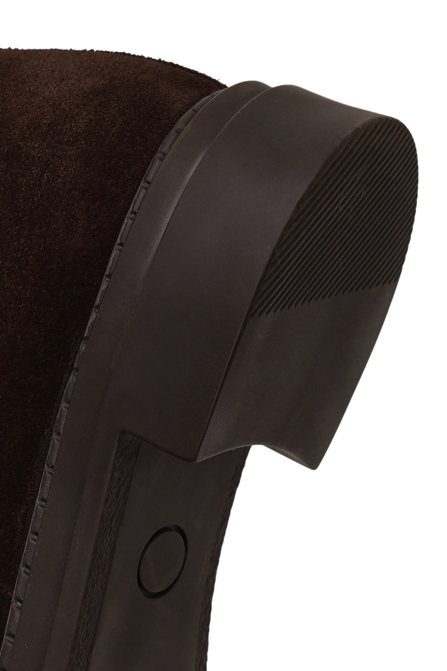 Woman Brown Zip Closure Suede Boots