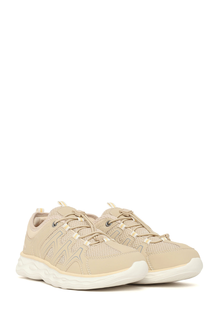 Woman Beige Thick-Soled Sneakers