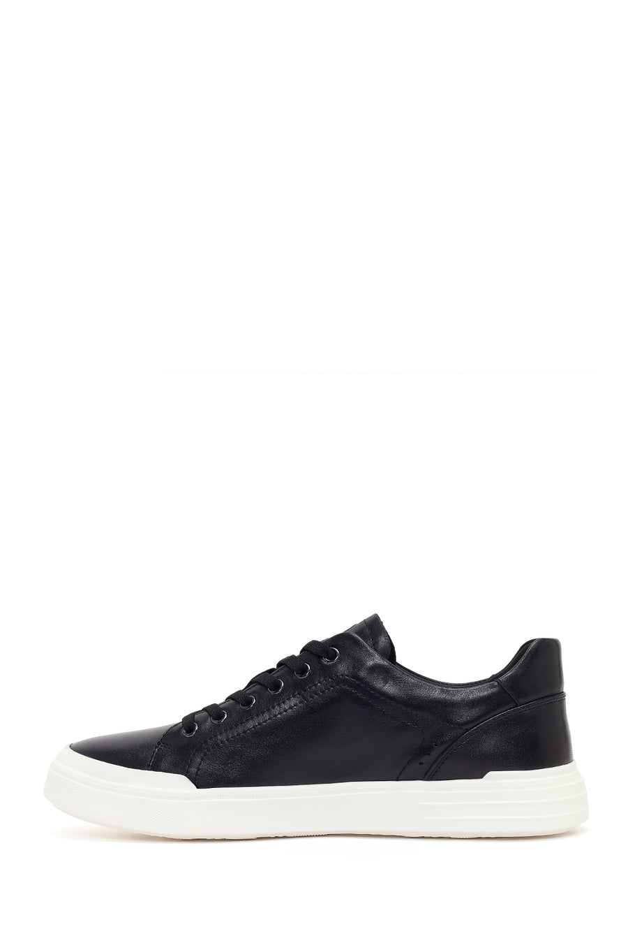 Male Black Lace-Up Leather Sneaker