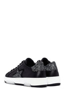 Women's Black Lace-up Leather Sneaker | Derimod