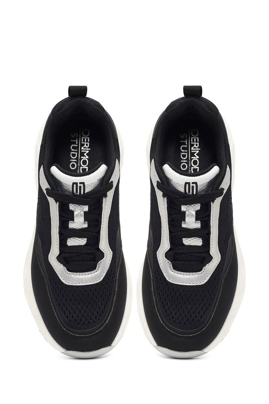 Derimod Studio Women's Black Lace-Up Thick-Soled Sneaker