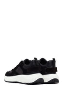 Kadın Siyah Bağcıklı Kalın Tabanlı Deri Sneaker | Derimod
