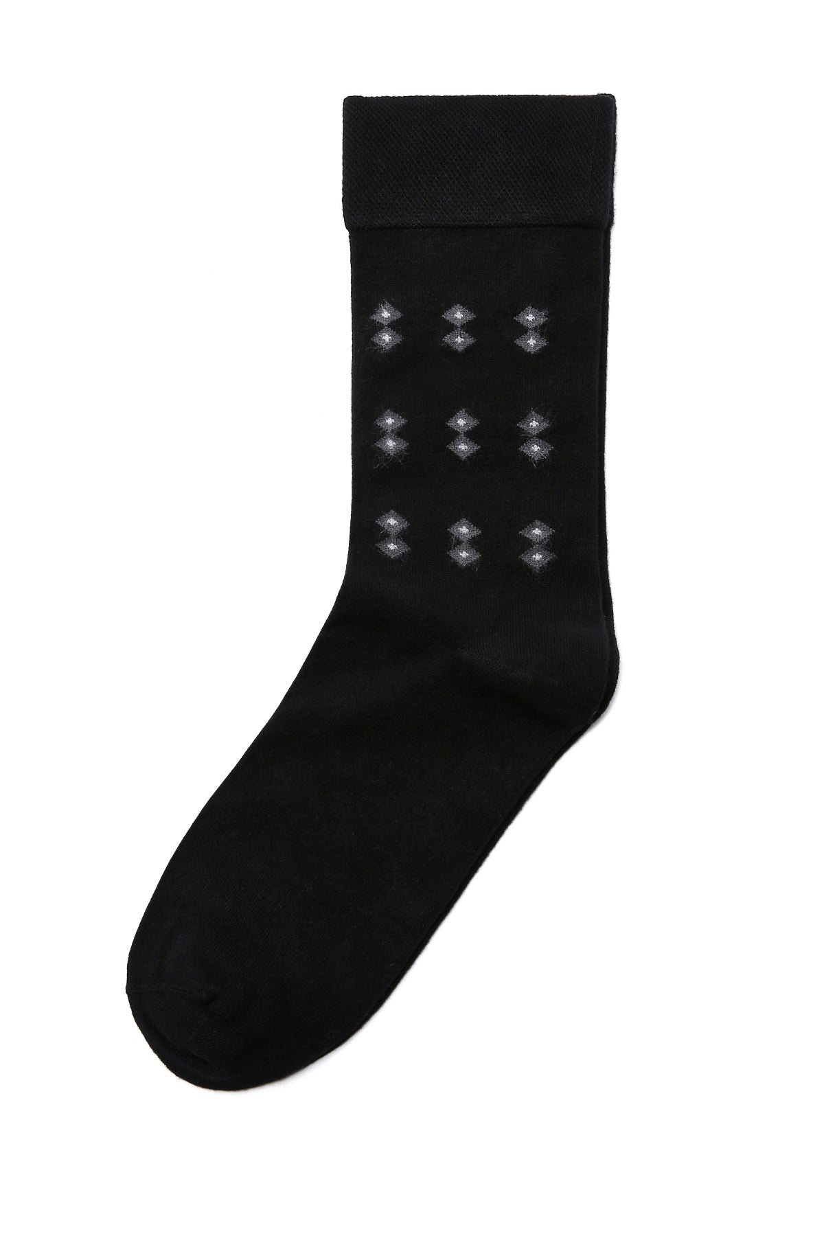 Erkek Siyah Desenlli Çorap