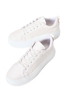 Kadın Beyaz Bağcıklı Kalın Tabanlı Sneaker | Derimod