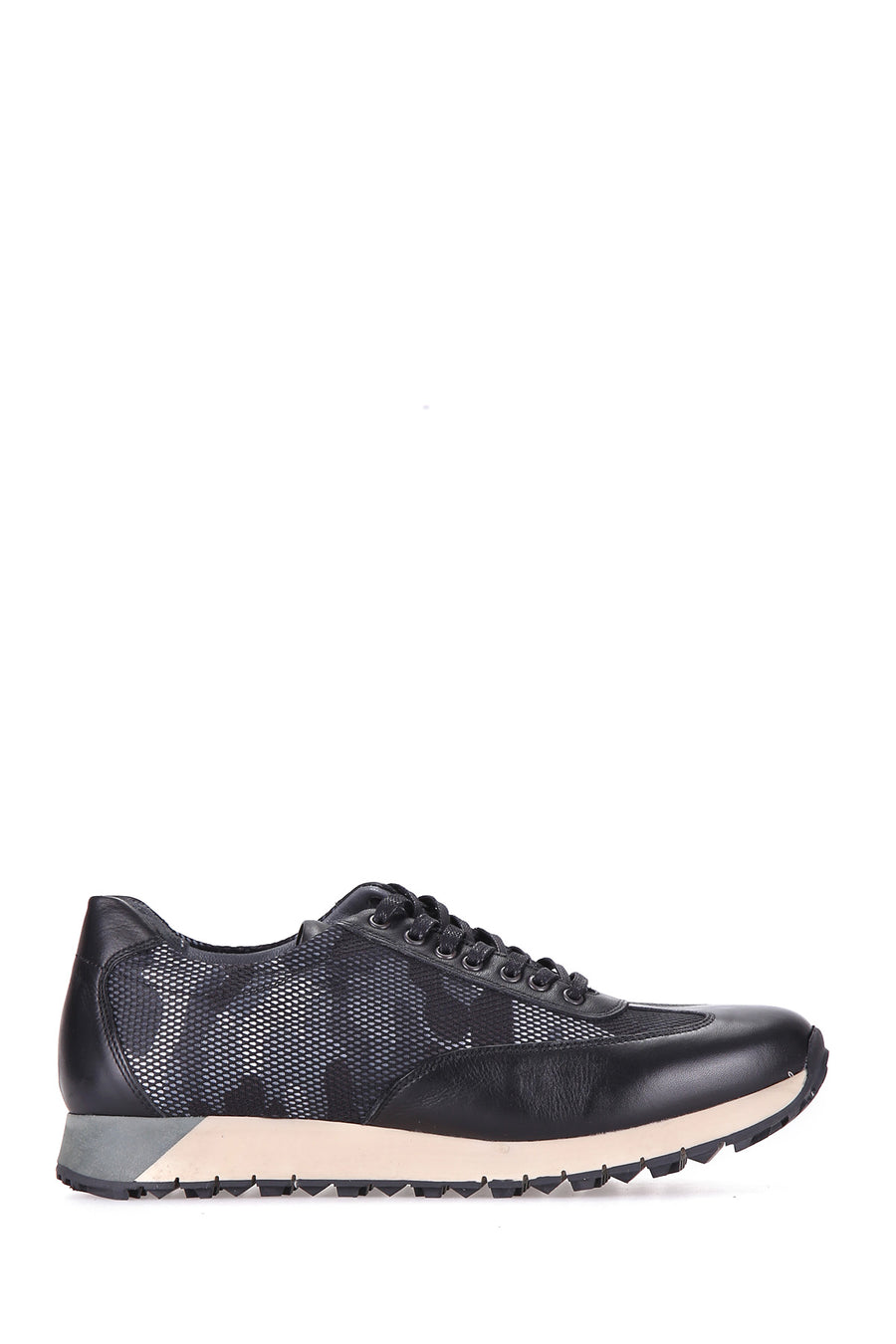 Camouflage Patterned Men's Leather Sneaker 18WFD355714 | Derimod
