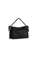 Geox Women's Black Marsila Long Strap Leather Handbag | Derimod