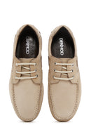 Men's Beige Nubuck Leather Casual Shoes | Derimod