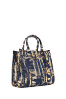 Women's Blue Long Strap Fabric Shoulder Bag | Derimod