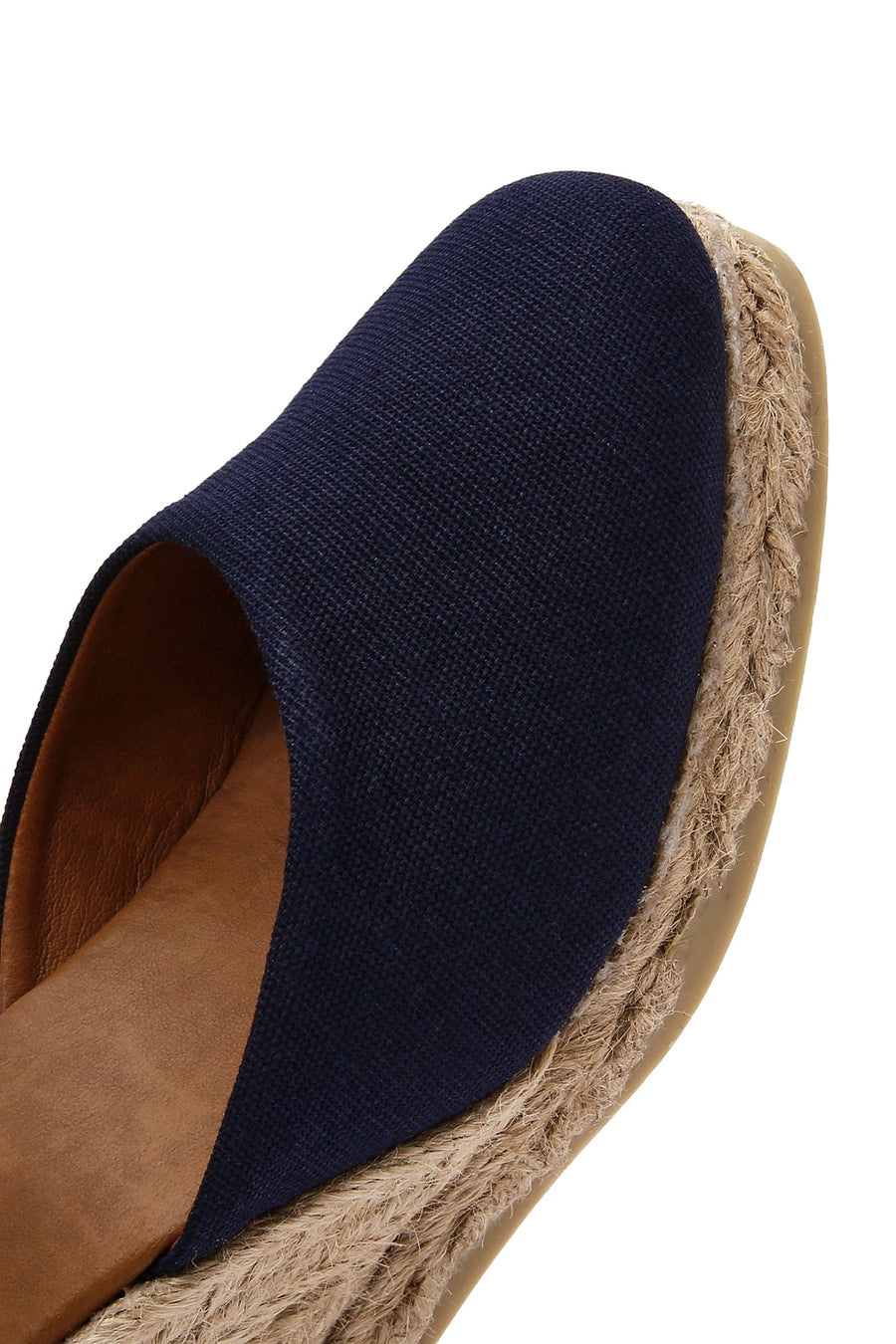 Women's Navy Blue Ankle Strap Wedge Heeled Espadrille