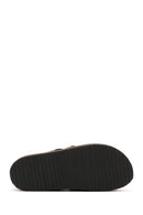 Women's Black Thick Soled Comfort Slippers | Derimod