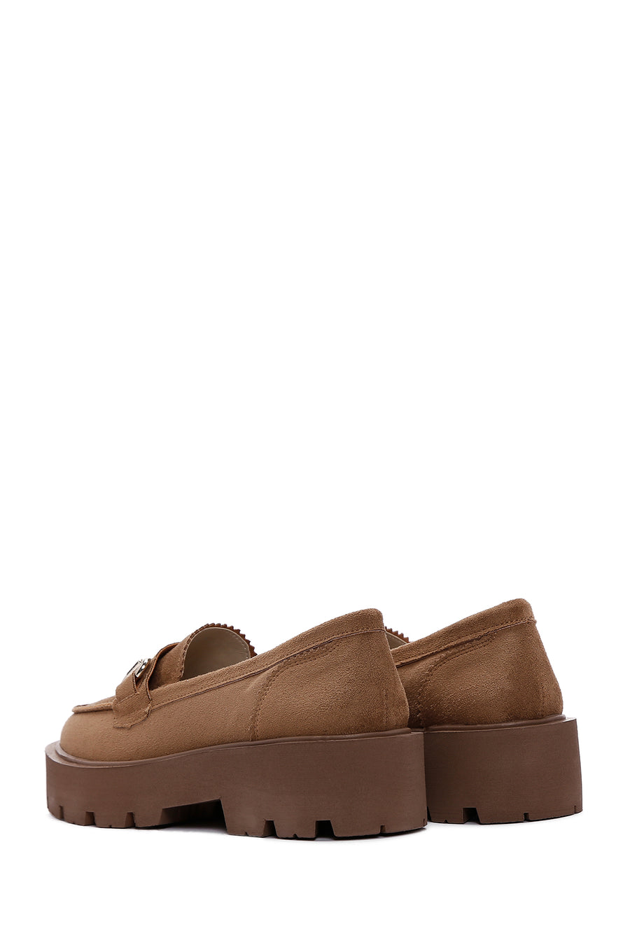 Women's Tan Suede Buckle Loafer