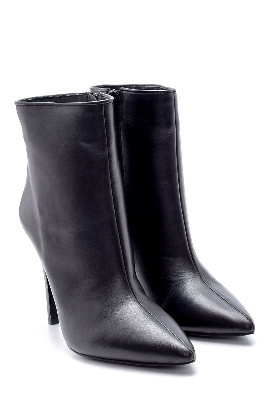 Women's Leather Thin Heeled Boots