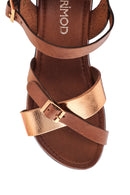 Women's Leather Crossbody Bodrum Sandals | Derimod