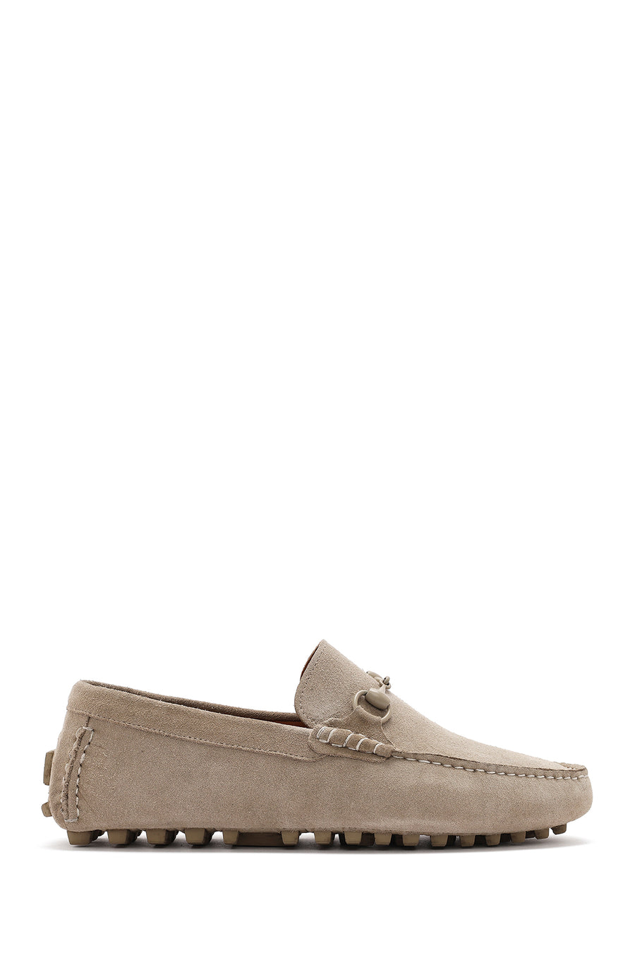 Men's Mink Suede Leather Loafer with Buckle 26SFD630810 | Derimod