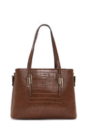 Woman Taba Long-Strap Crocodile-Embossed Shoulder Bag | Derimod