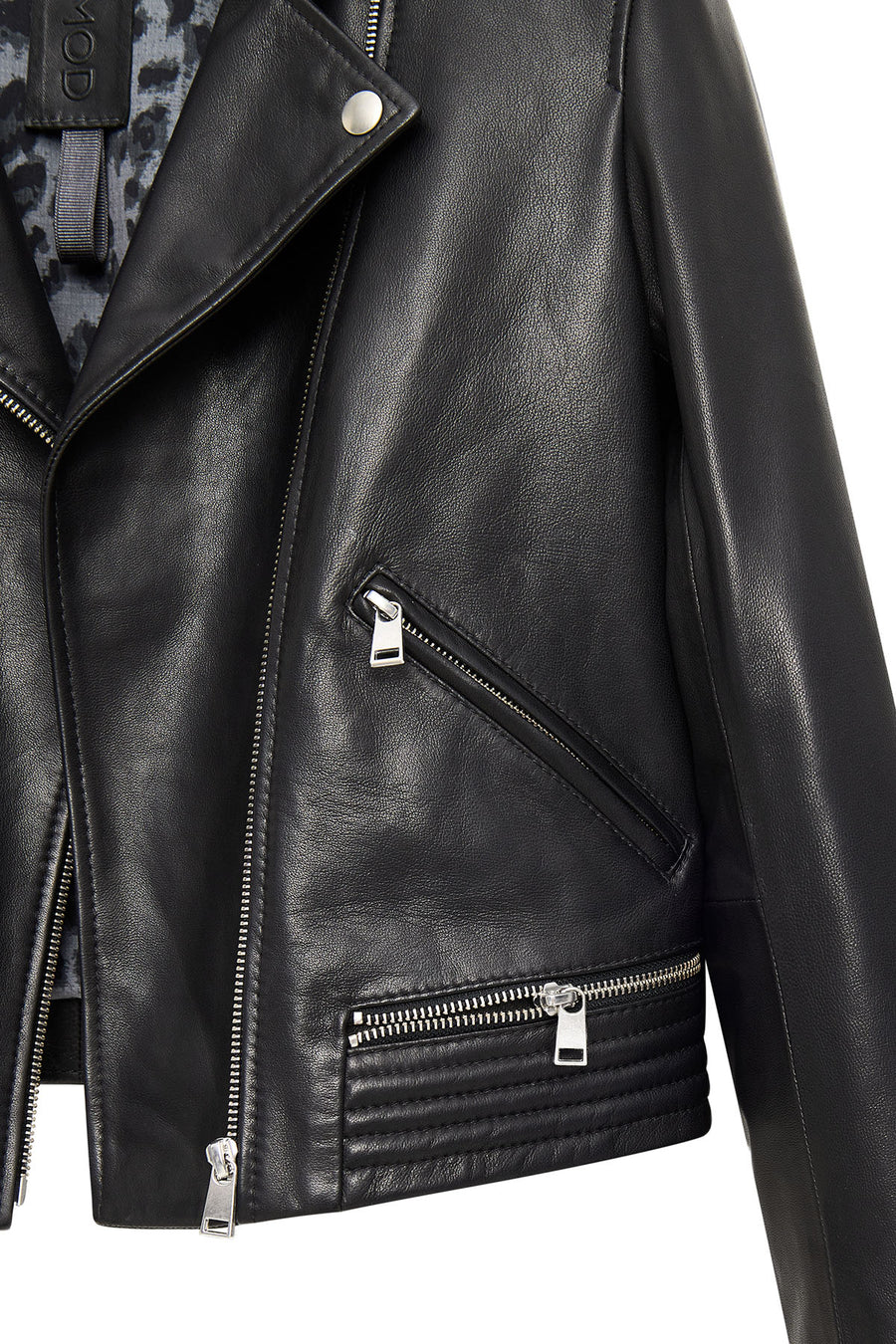 Eliza Women's Black Biker Short Leather Jacket