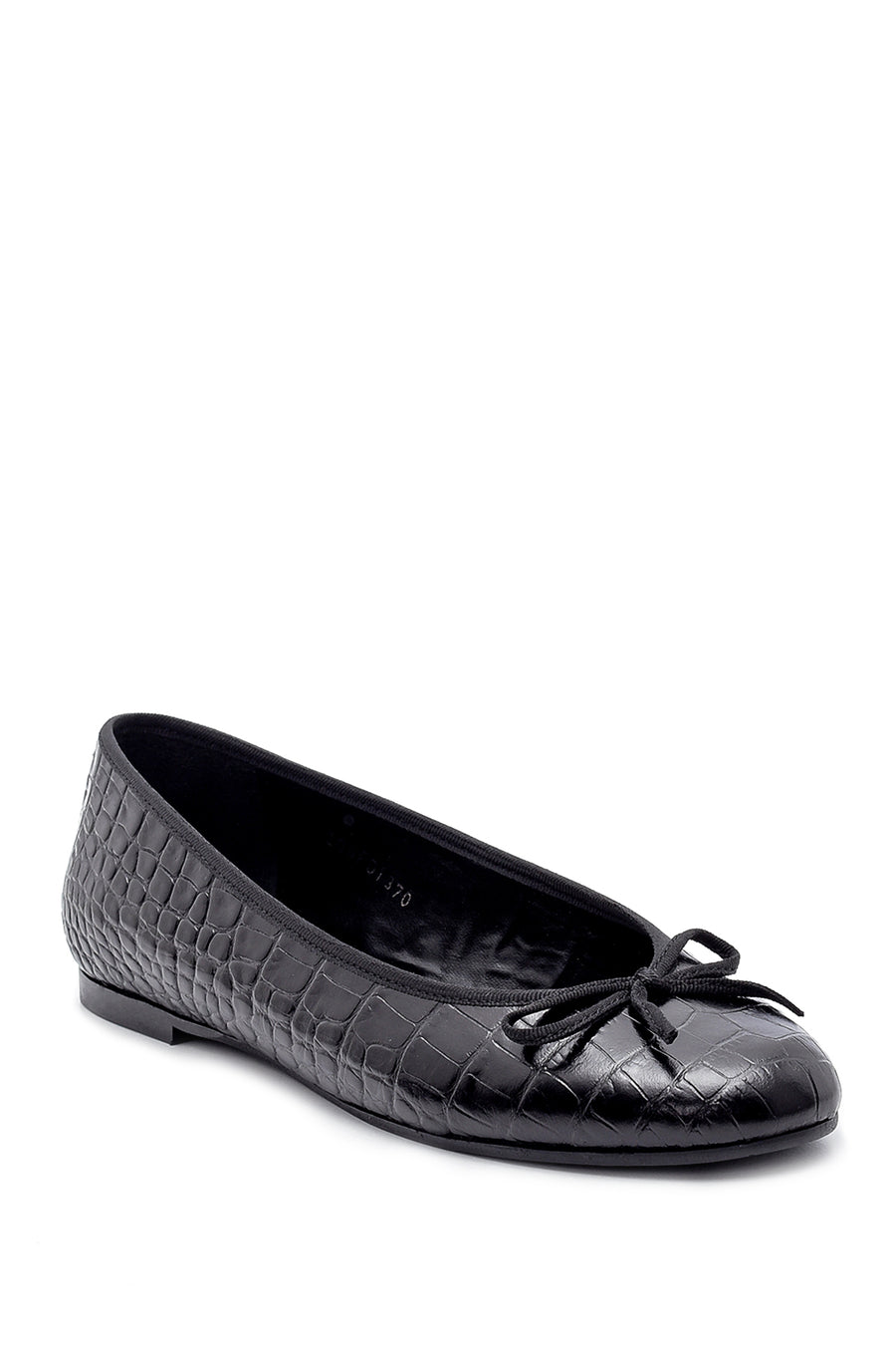Women's Leather Crocodile Patterned Ballerinas
